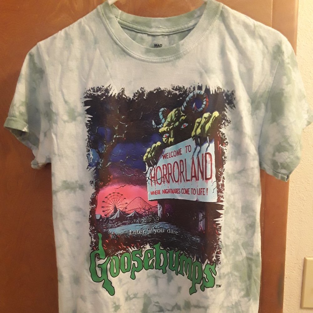 New Goosebumps Welcome to Horror Land Tie Dye Graphic T Shirt